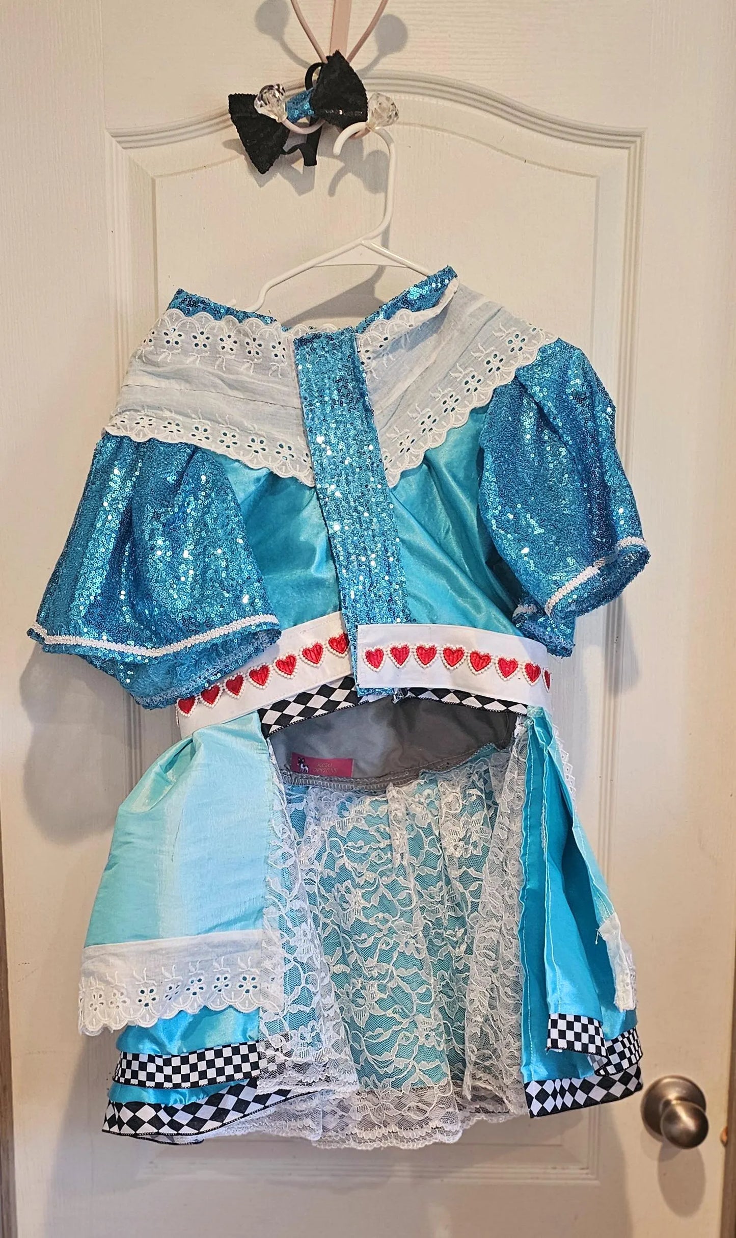 -  Wonderland pet costume, Alice in Wonderland pet costume, Alice in Wonderland sequin dog costume, Alice pet costume, Alice cat costume, Alice dog costume, Pet Alice Costume