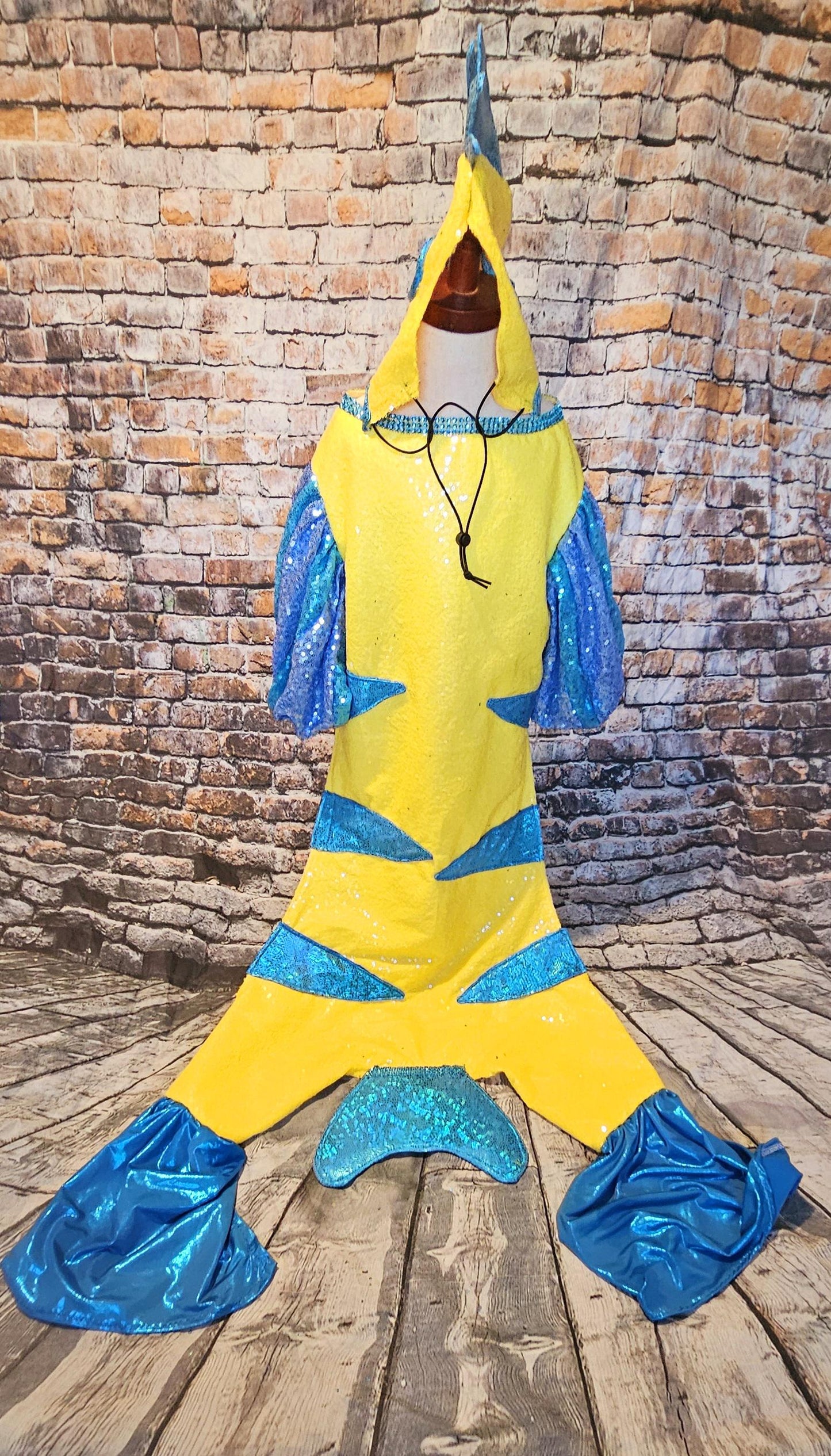 - Flounder pet costume, Flounder sequin pet costume