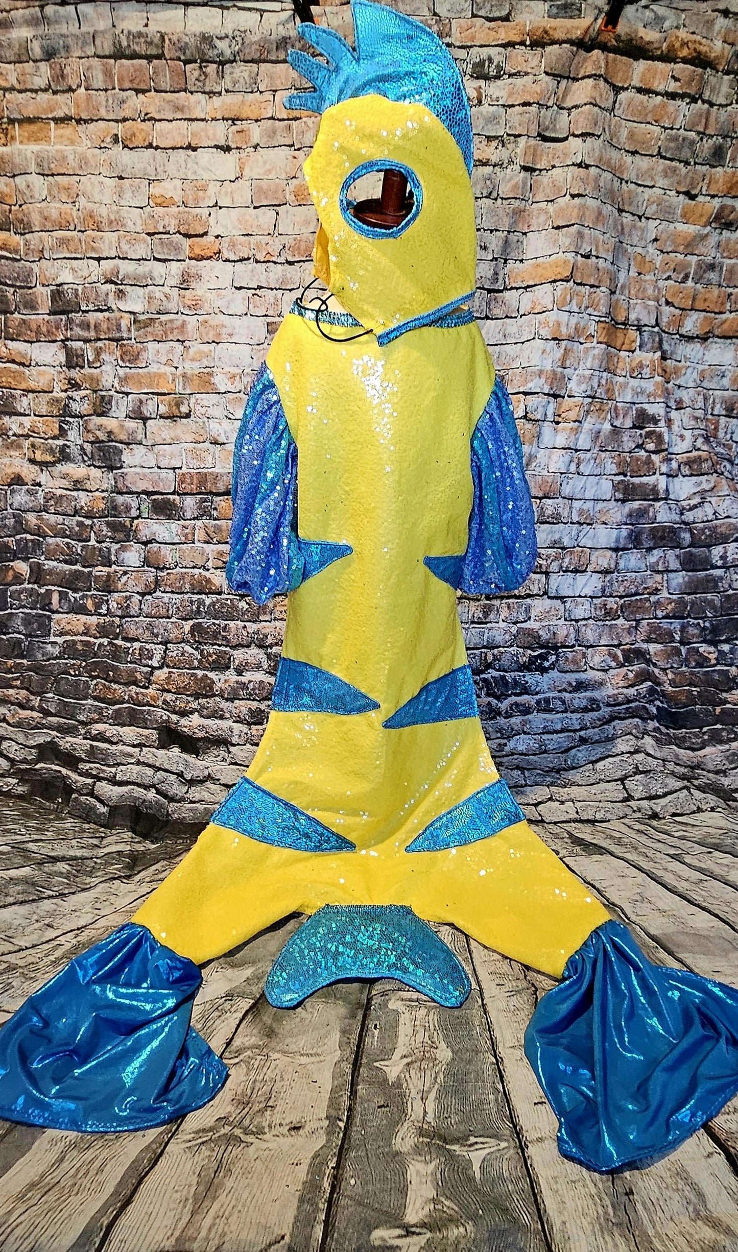 - Flounder pet costume, Flounder sequin pet costume