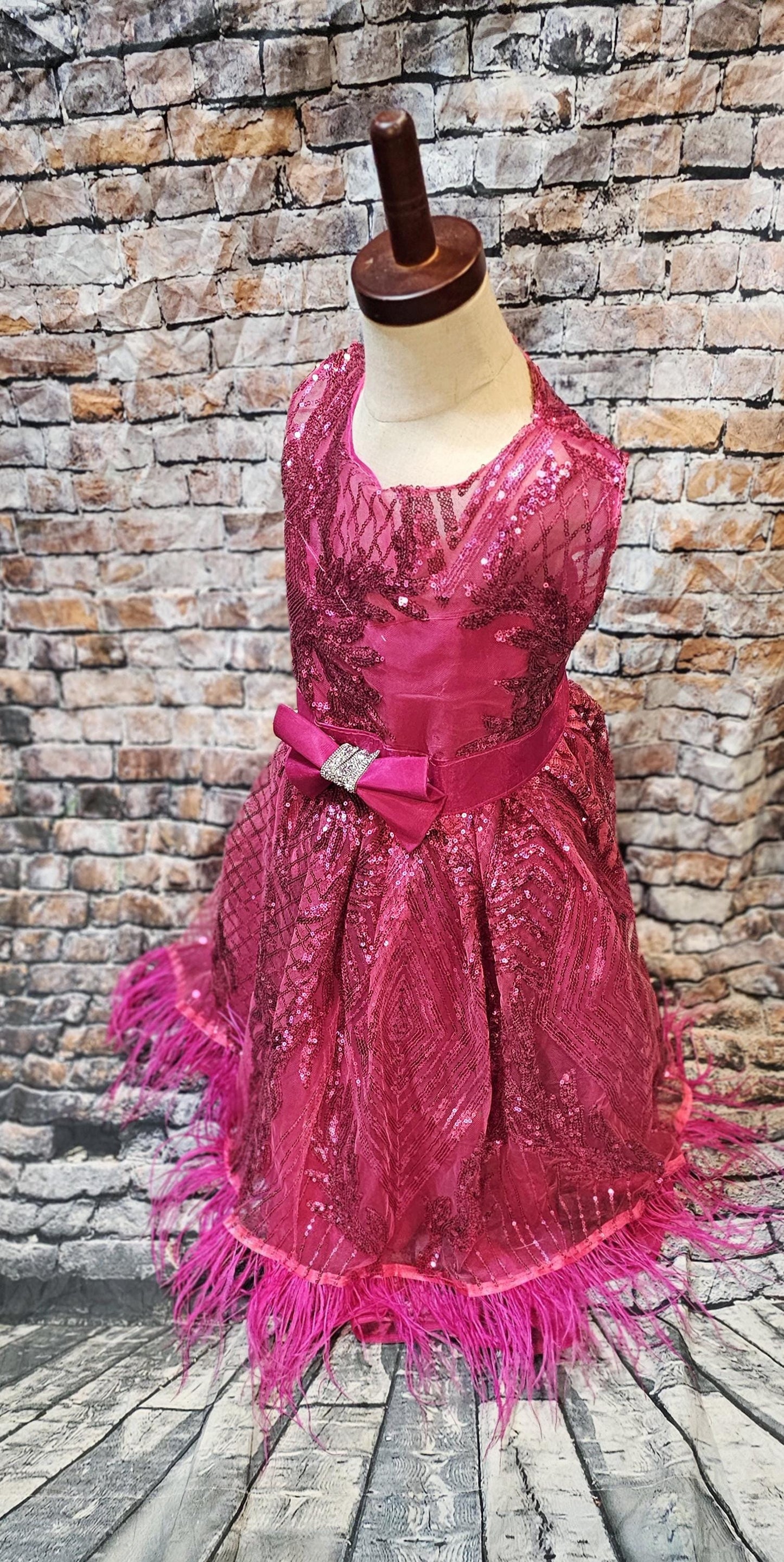 Couture pet dress, fushia pet dress, pink pet dress, Valentines pet dress, fushia dog dress, sequin pet dress, special occasion dog dress