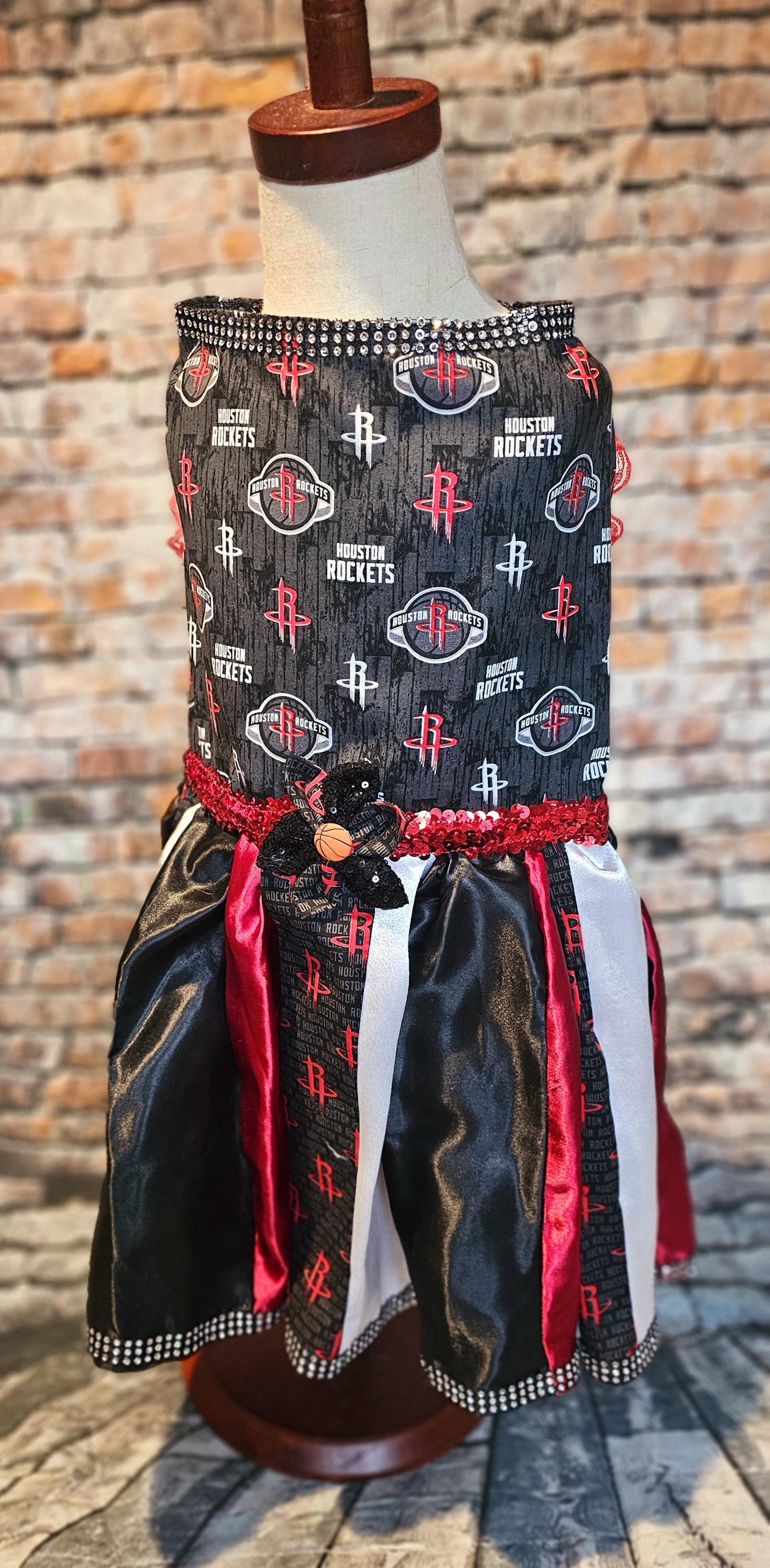 Houston Rockets pet dress, Houston rockets dog dress, Houston rockets cat dress, Rockets basketball pet dress, rockets pet clothes