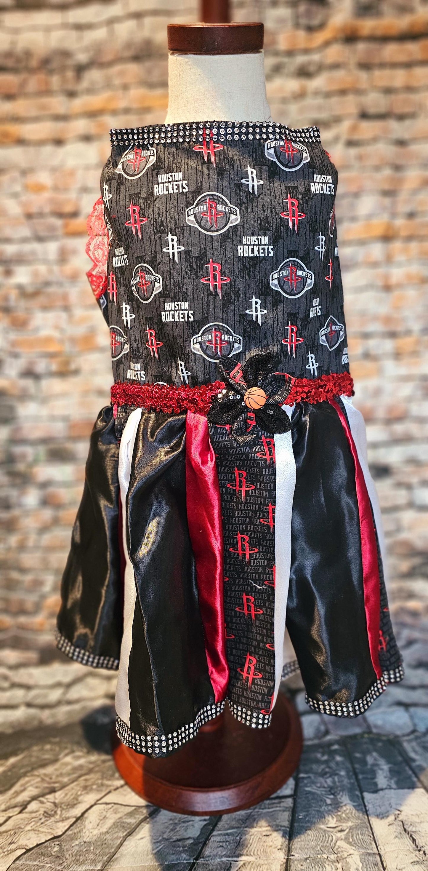 Houston Rockets pet dress, Houston rockets dog dress, Houston rockets cat dress, Rockets basketball pet dress, rockets pet clothes