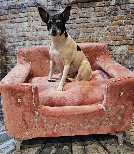 Princess luxury pet bed, personalized pet bed, princess dog bed