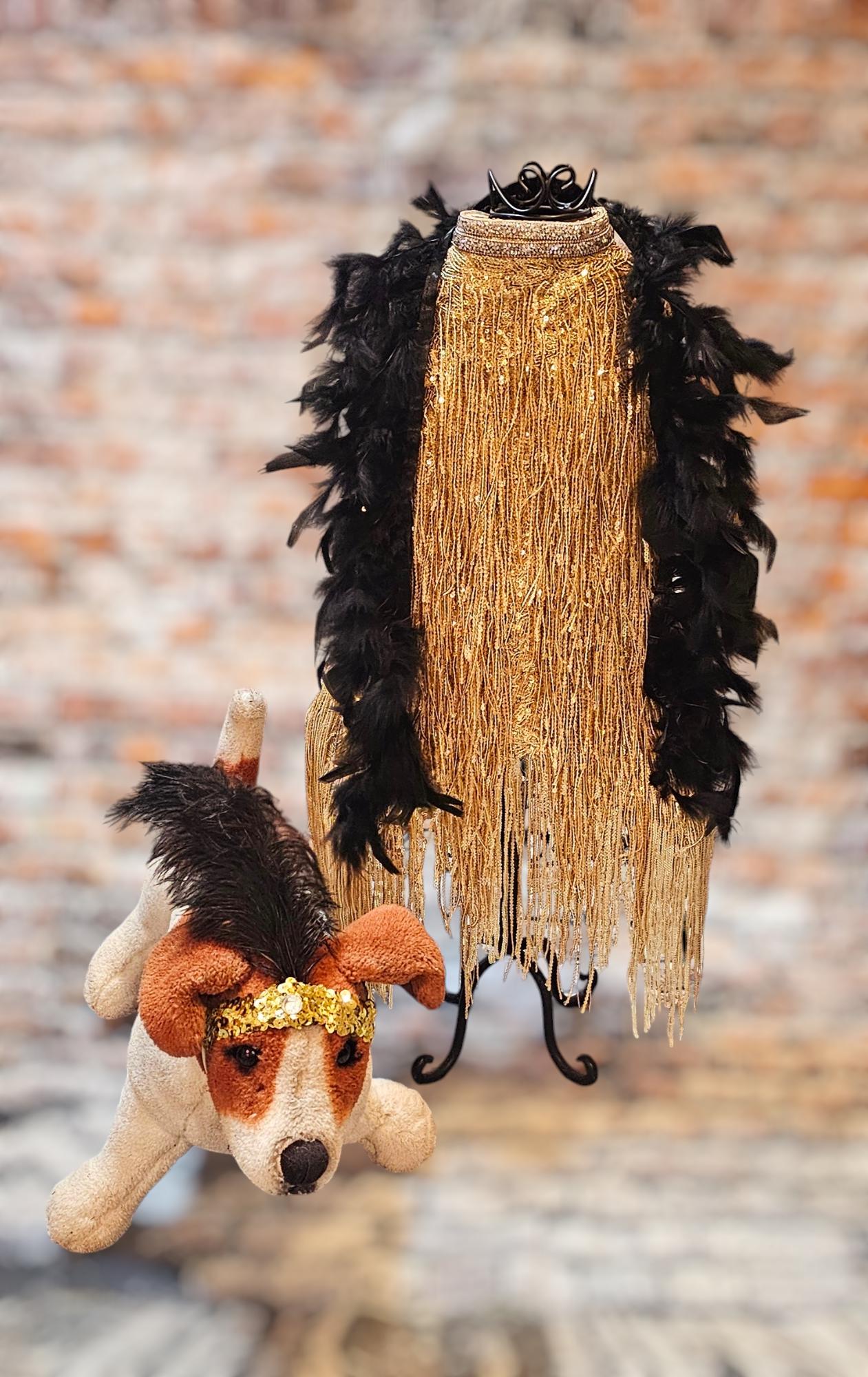 - Flappers sequin pet costume, flappers fringe pet costume