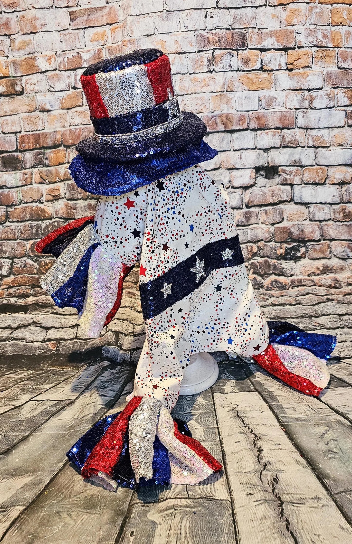 July 4th pet costume, July 4th pet costume, Independence day pet costume, red, white, and blue pet costume, 4th of July dog pet costume