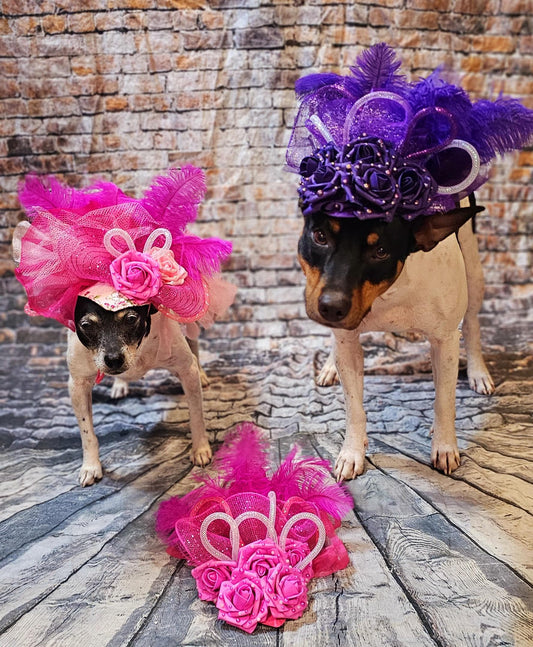 Kentucky Derby flower pet fasinator hat, Kentucky Derby flower dog fasinator hat, pet fasinator hat, dog fasinator hats, pet birthday hat