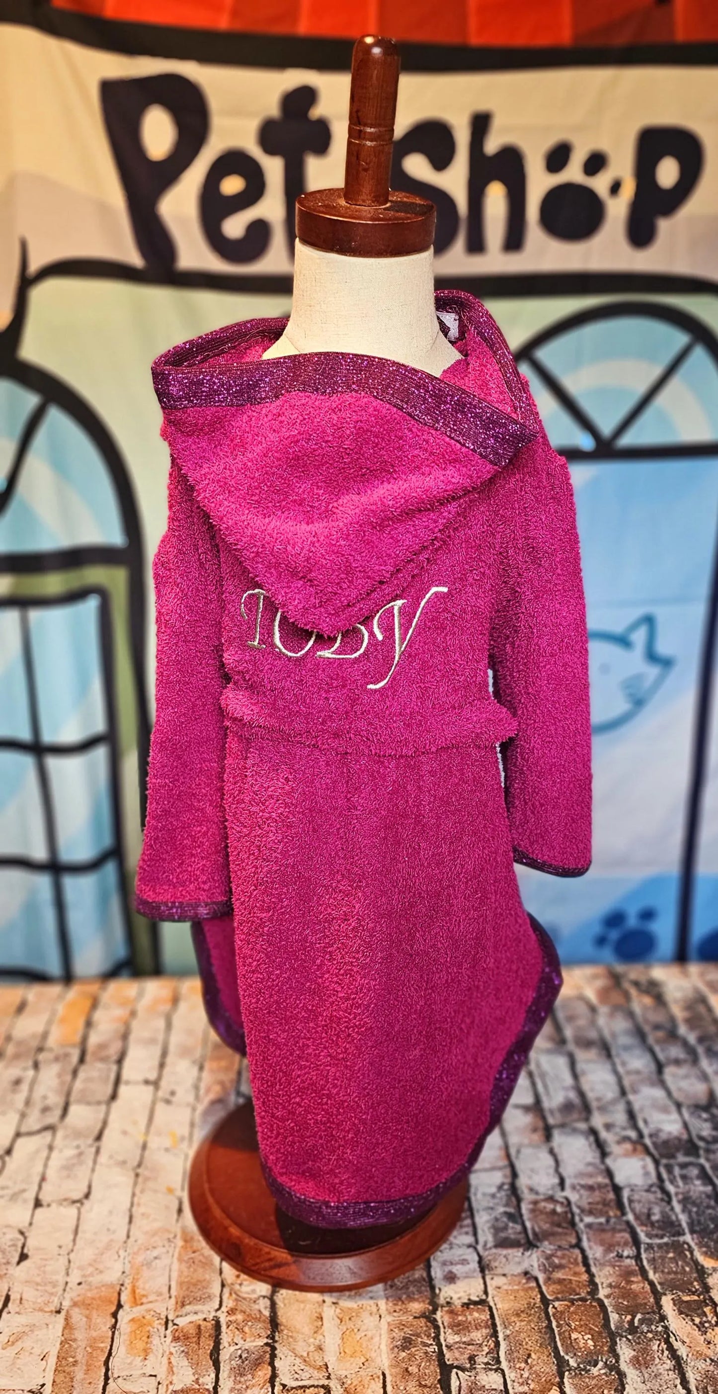 Personalized pet robe, Personalized dog robe, glitter pet robe, dog robe, Personalized cat robe, Personalized pet clothing, Terry pet robe