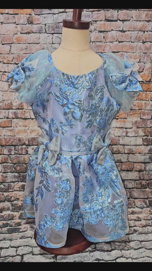 Brocade flower pet dress, Bridgerton inspired pet dress