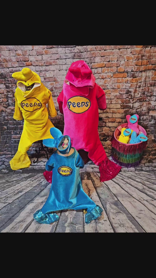 Peeps marshmallow pet costume, easter pet costume, bunny pet costume